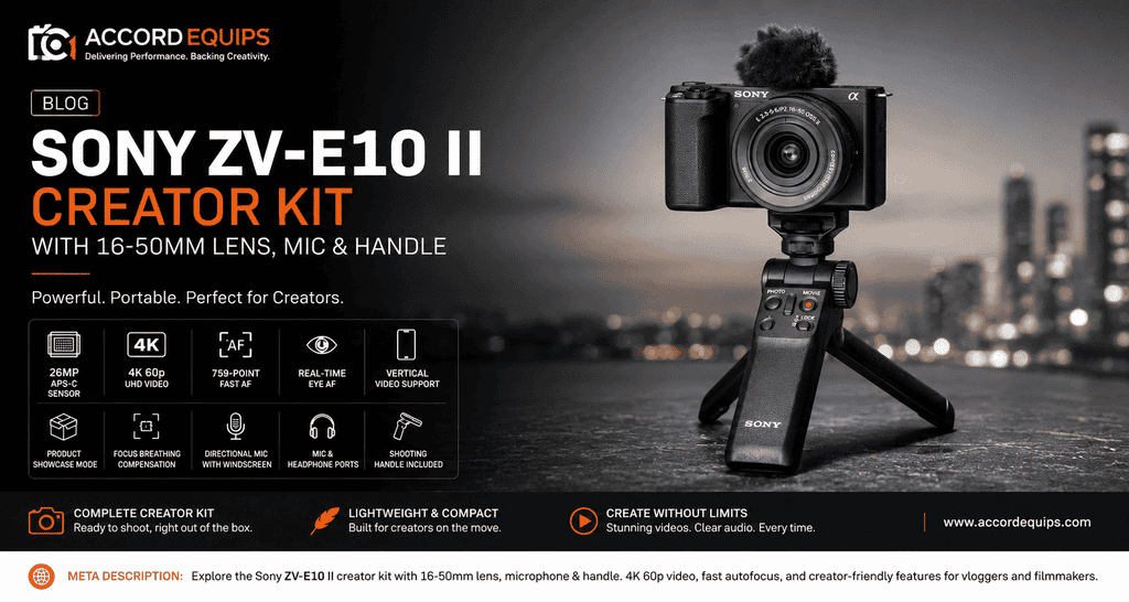 Sony ZV-E10 II Camera – The Complete Creator Kit